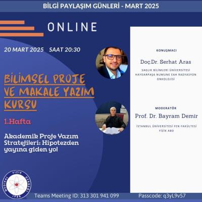 Akademik Proje Yazım Stratejileri: Hipotezden Yayına Giden Yol - 20 Mart 2025