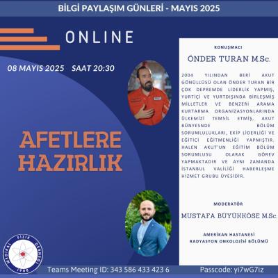 Afetlere Hazırlık - 8 Mayıs 2025