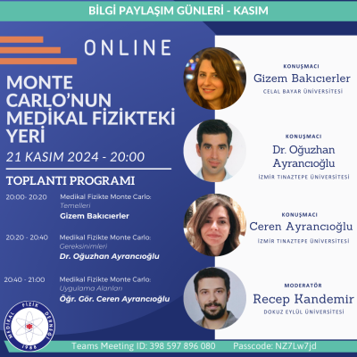 Monte Carlo'nun Medikal Fizikteki Yeri - 21 Kasım 2024