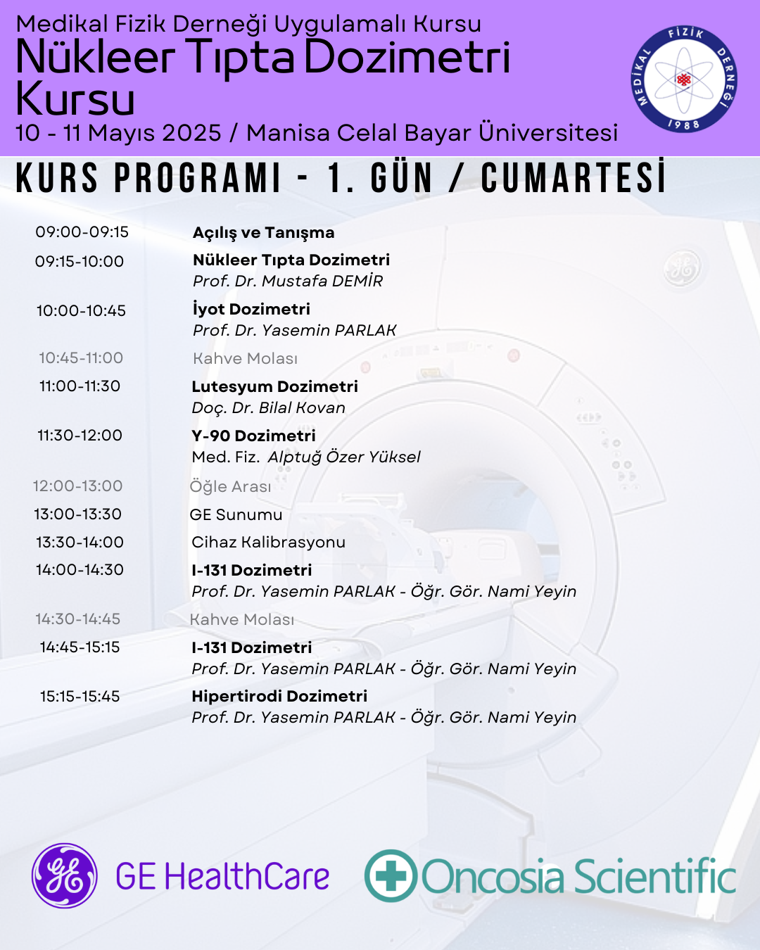 Nükleer Tıpta Dozimetri Kursu - Manisa