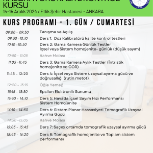 SPECT, PET-CT ve Doz Kalibratörü Kalite Kontrol Kursu - İstanbul