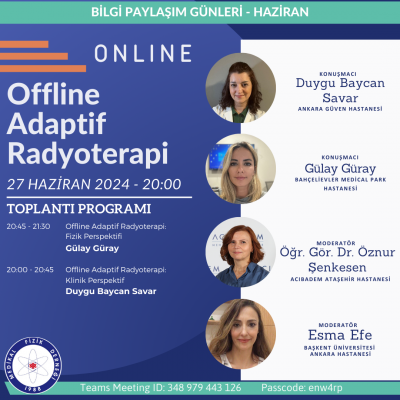 Offline Adaptif Radyoterapi - 27 Haziran 2024