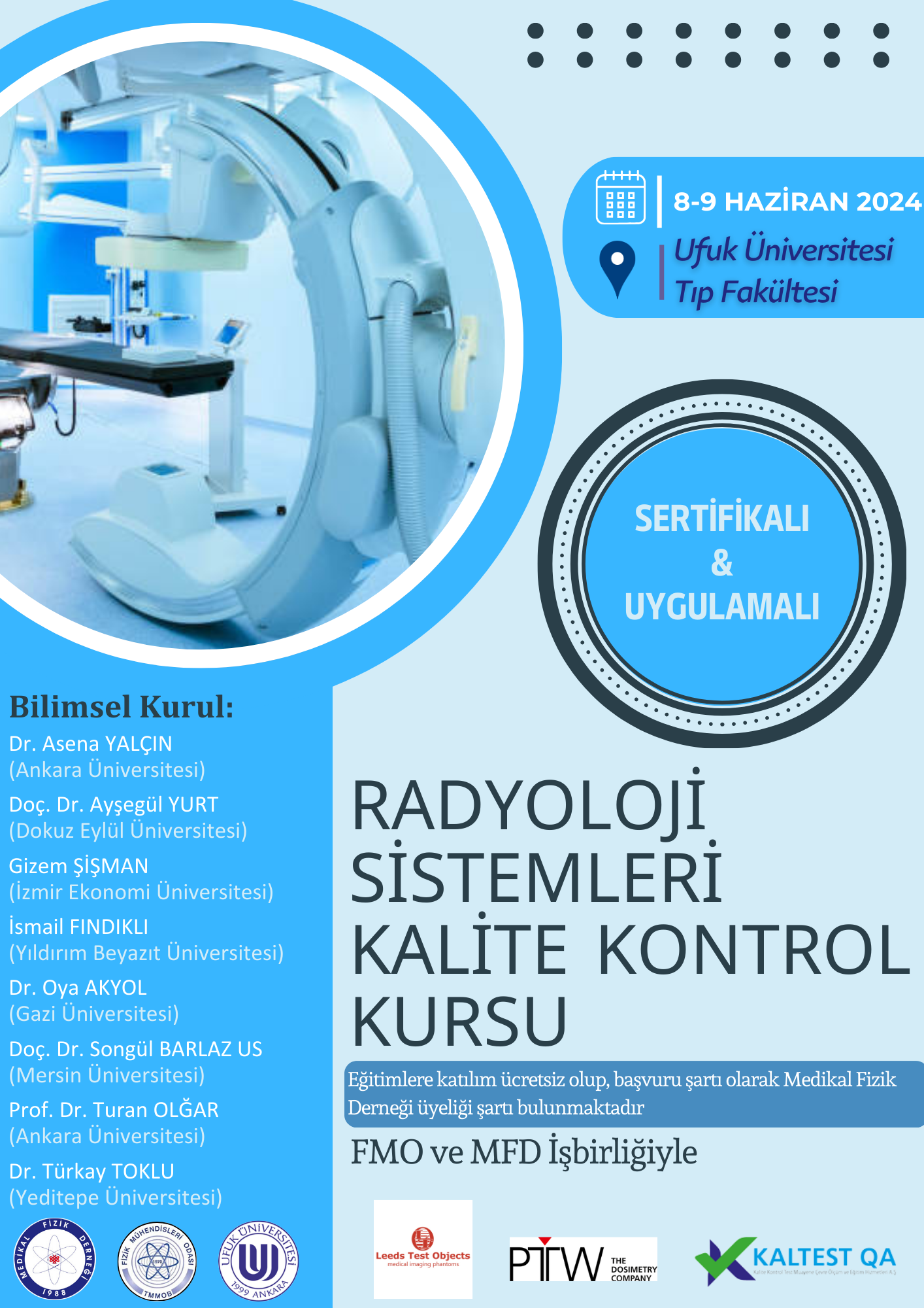 Radyoloji Sistemleri Kalite Kontrol Kursu - Ankara
