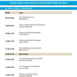 Nükleer Tıpta Hasta Dozimetrisi Kursu (Uygulamalı) - İstanbul