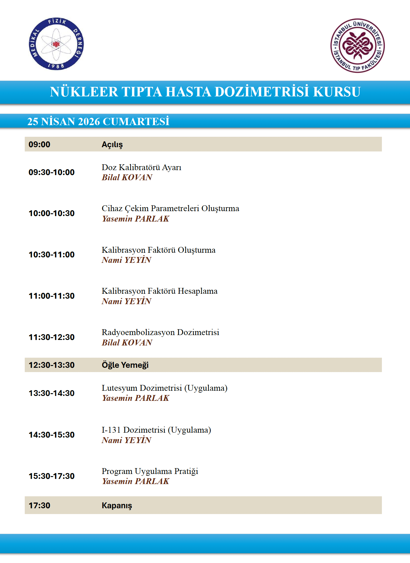 Nükleer Tıpta Hasta Dozimetrisi Kursu